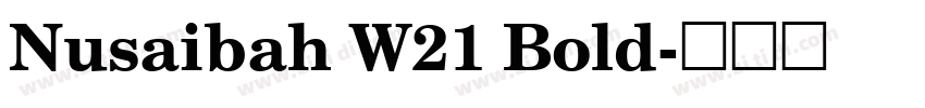 Nusaibah W21 Bold字体转换